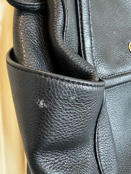 Tory Burch Black Pebbled Leather Backpack with Gold Logo main image 8